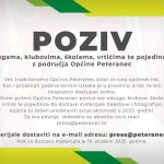 POZIV udrugama, klubovima, školama, vrtićima te pojedincima s područja Općine Peteranec